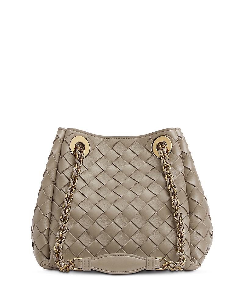 Shop Bottega Veneta Small Parachute Intrecciato Leather Shoulder Bag