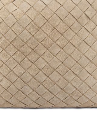 Large Hop Intrecciato Suede Shoulder Bag