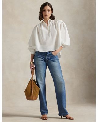 Pleated Cotton Silk Shirt