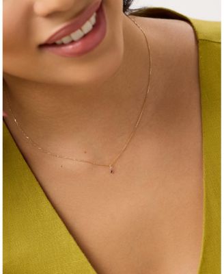 Solid Gold - Birthstone Necklace
