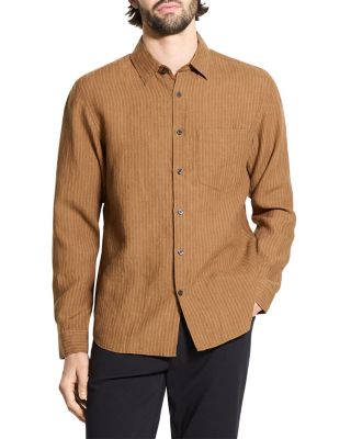  Irving Long Sleeve Linen Shirt in Summer Stripe