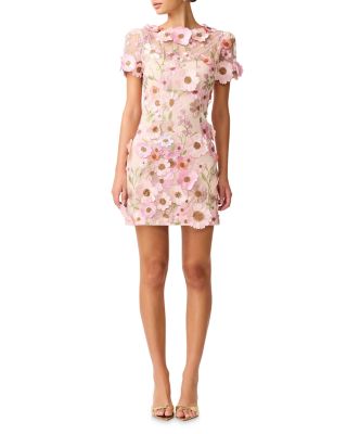 Elle Appliqu&amp;eacute; Mini Dress