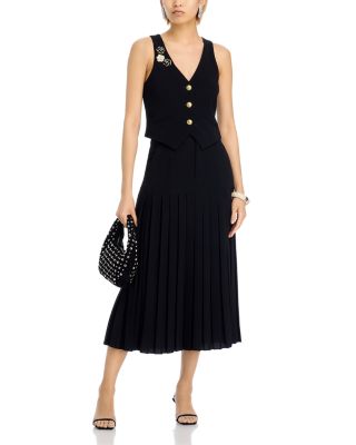 Cinq à Sept - Bane Crepe Vest & Bane Pleated Skirt