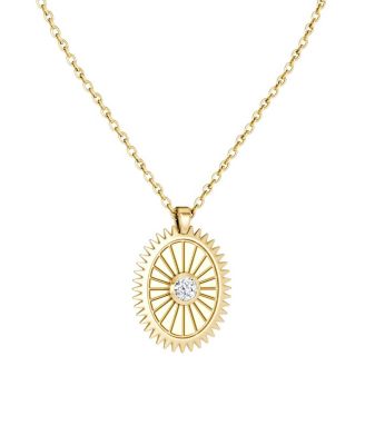 Inner Light Medallion in 14K Yellow Gold, 0.10ctw Brilliant Round Lab Grown Diamond