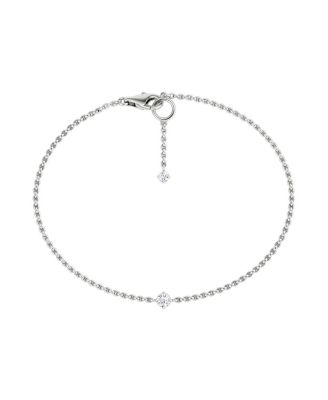 Duo Lariat Bracelet in 14K White Gold, 0.14ctw Round Brilliant Lab Grown Diamond