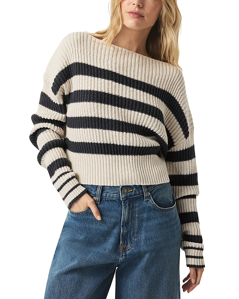 Splendid Olivia Striped Rib Boat Neck Sweater