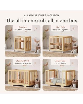 Yuzu 8 in 1 Convertible Crib with All Stages Conversion Kits