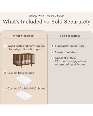 Pogo 8 in 1 Convertible Crib with All Stages Conversion Kits