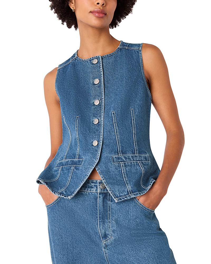 Whistles Denim Slim Fit Waistcoat