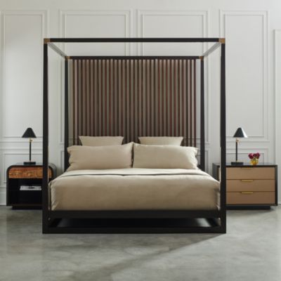 Pinstripe Canopy Bed