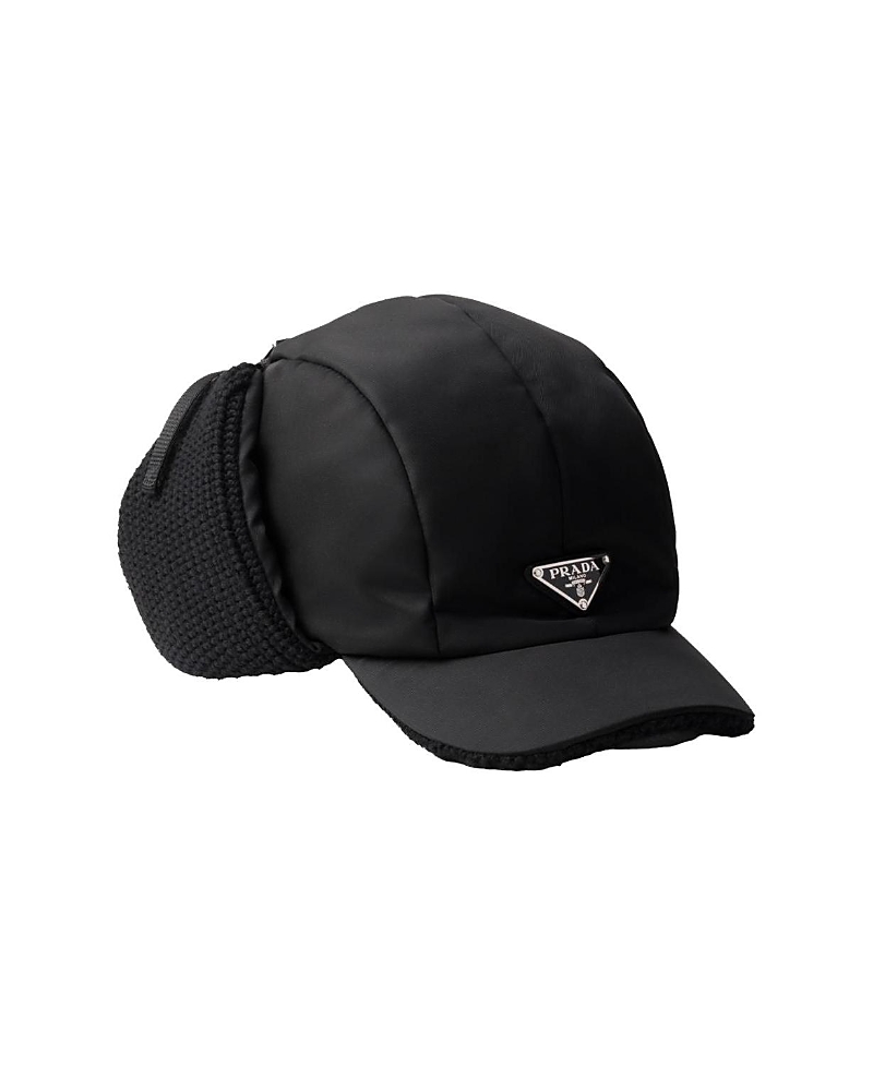 PRADA RE-NYLON AND WOOL TRAPPER HAT
