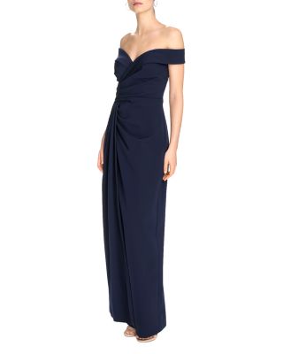 Portrait Off-the-Shoulder Drape Gown