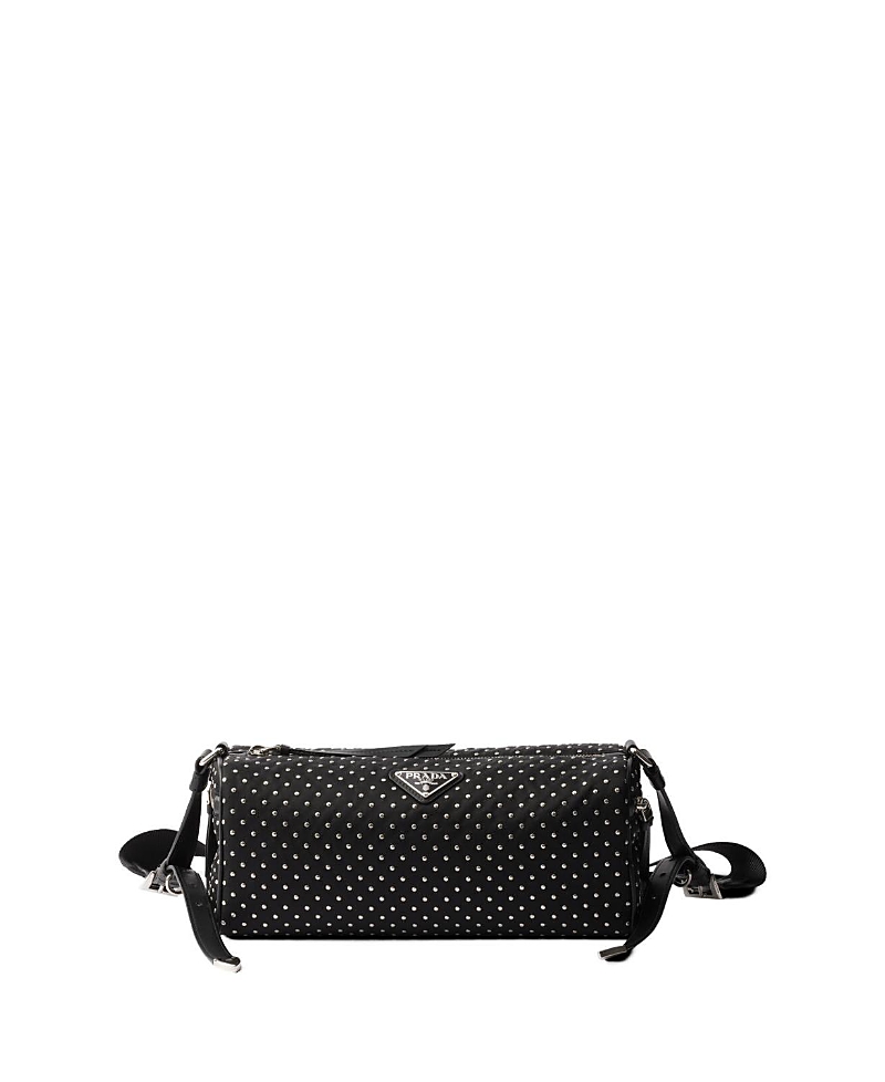 Prada Studded Re-nylon Shoulder Bag