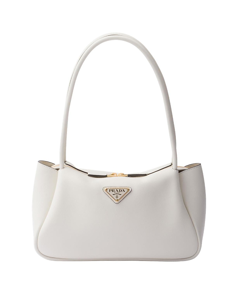 Prada Darling Medium Leather Shoulder Bag In White