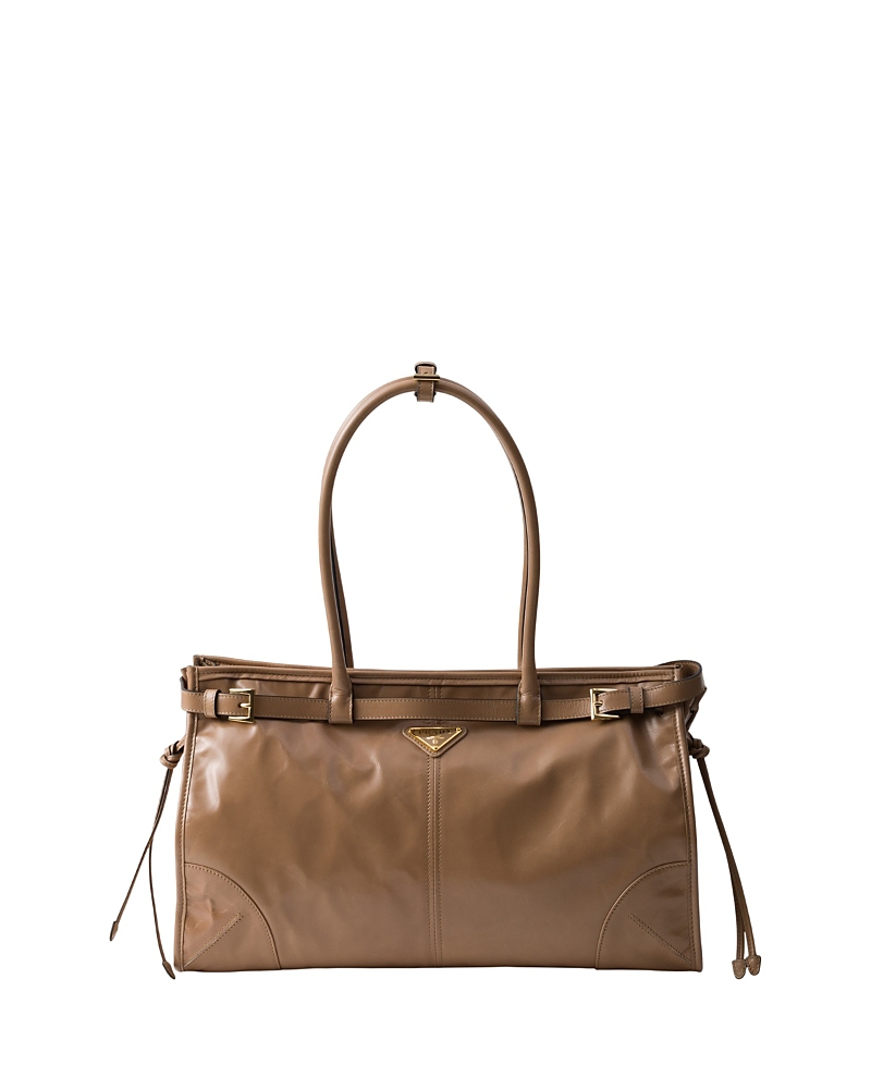 Prada Bonnie Large Convertible Leather Shoulder Handbag
