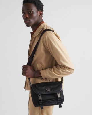 Re-Nylon and Saffiano Leather Shoulder Bag