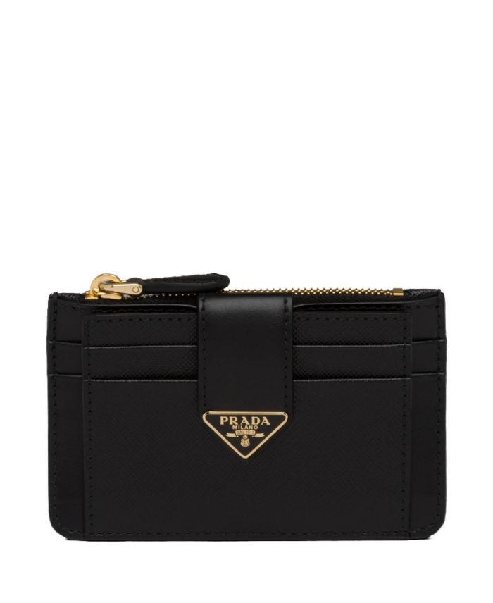 Saffiano And Smooth Leather Card Holder