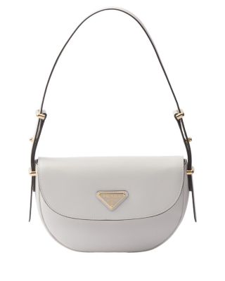 Prada - Arque Leather Shoulder Bag with Flap