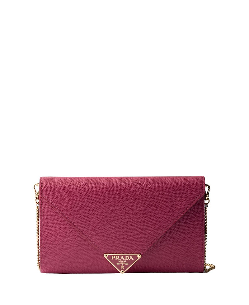 Prada Saffiano Leather Mini-bag In Burgundy