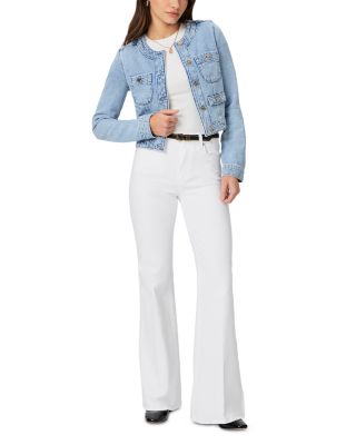 Kiya Crewneck Button Front Denim Jacket