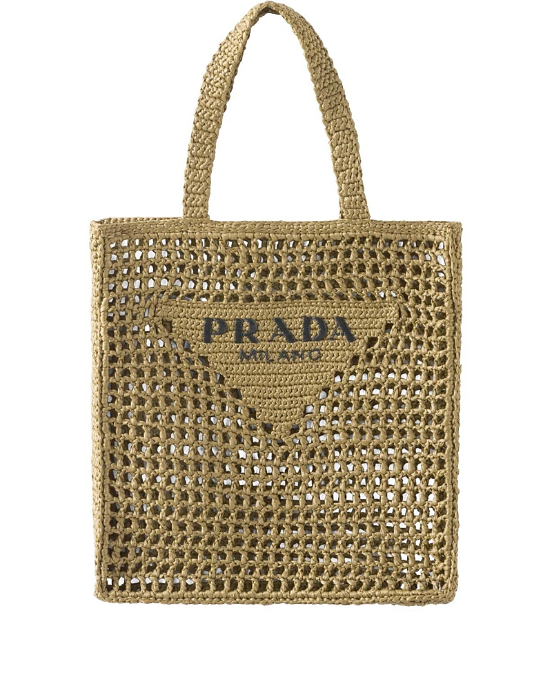 Shop Prada Crochet Tote Bag