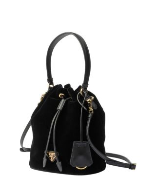 Velvet Mini-Bag with Nappa Leather Details