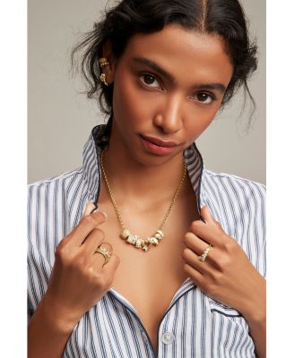 14K Yellow Gold Lab Grown Diamond Pear Cut Groovy Heart Big Bead Pendant