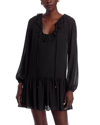 Long Sleeve Ruffle Mini Dress