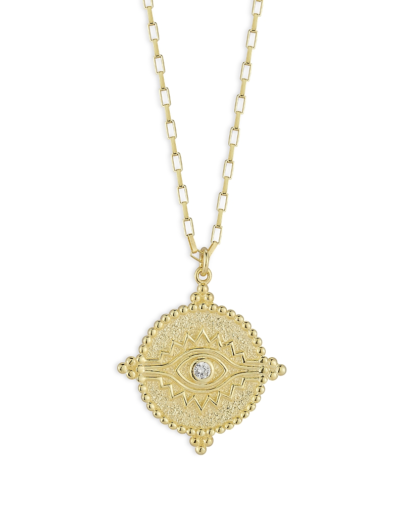 AQUA EVIL EYE NECKLACE, 16-18- EXCLUSIVE