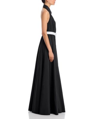 Halter Neck Flared Gown