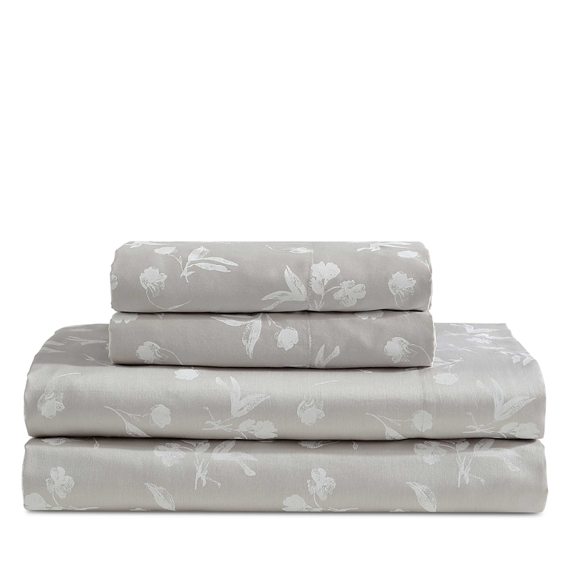 Shop Calvin Klein Printed Cotton Sateen 4 Piece Sheet Set, Queen