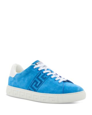 Versace - Men's Embroidered La Greca Suede Sneakers