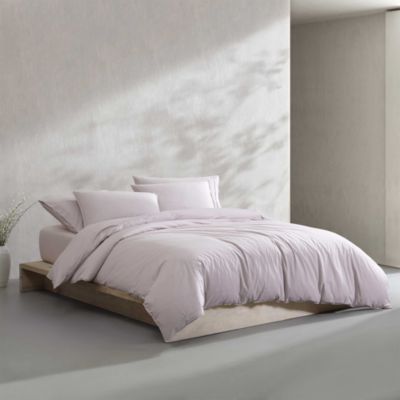 Washed Percale Cotton 3 Piece Duvet Cover Set, King