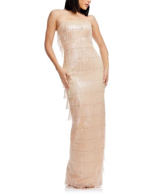 Tanya Beaded Fringe Gown