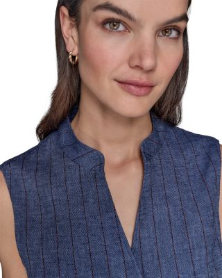 Woven Button Front Vest 