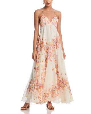 Placed Floral Maxi Dress - Exclusive