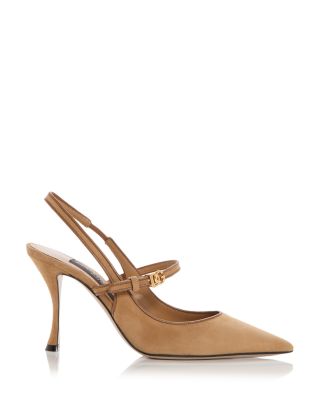 Women's Suede & Leather Slingbacks