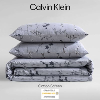 Wildflower Print Sateen Duvet Cover Set, King