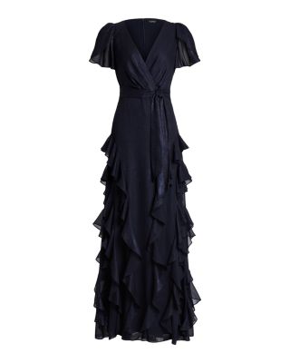 即発☆Ralph Lauren Ruffle-Trim Jersey Gown Ralph Lauren Ruffle Trim Jersey Gown | Bloomingdale's