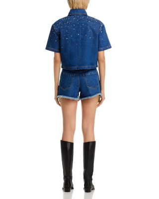 Silver Dreams Cropped Denim Shirt & Silver Dreams Denim Shorts