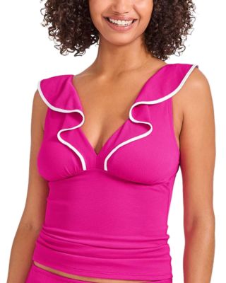 Island Cays Cabana Ruffle Trim Tankini 