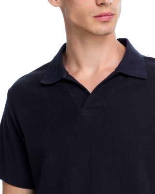 Jacquard Short Sleeve Open Collar Polo Shirt