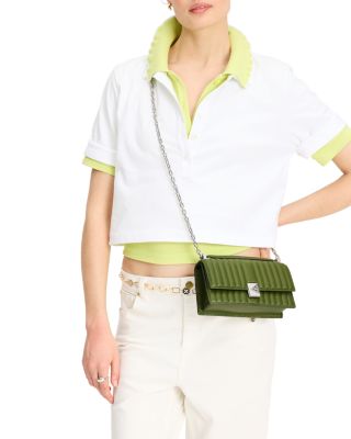 Deco Quilted Leather Mini Flap Chain Crossbody