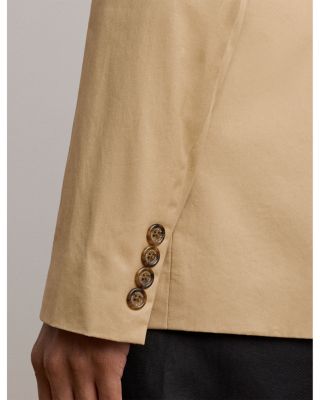 Double Breasted Cotton Twill Blazer
