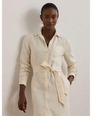 Belted Linen Shirtdress