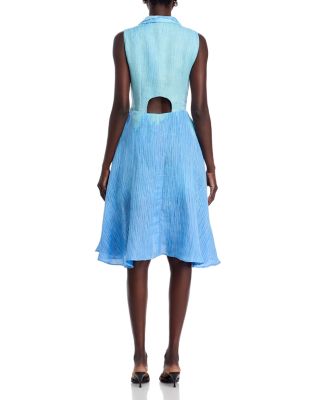 Double Layer Threaded Ombr&eacute; Organza Dress