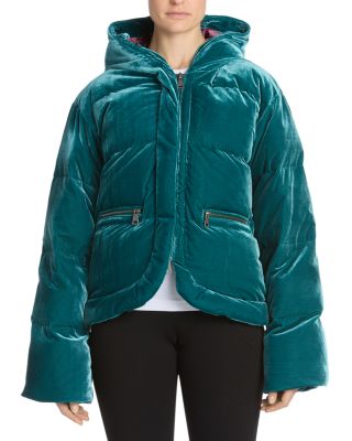 Stretch Velvet Puffer Jacket