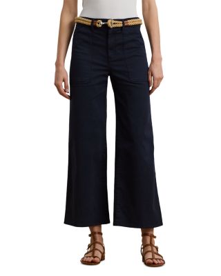 Stretch Chino Wide Leg Cropped Pants