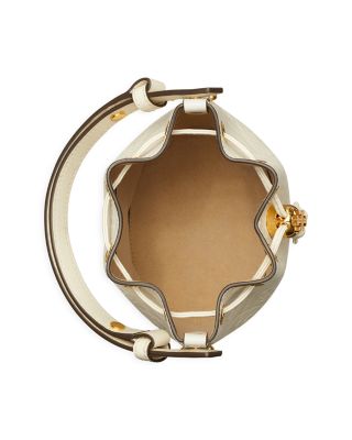 T Monogram Leather Mini Bucket Bag