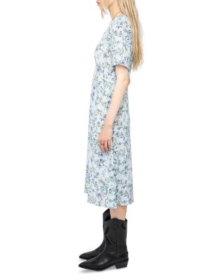 Rhodral Silk Floral Dress